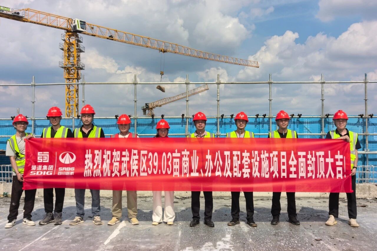 悦湖之芯一期B区项目主体全面封顶